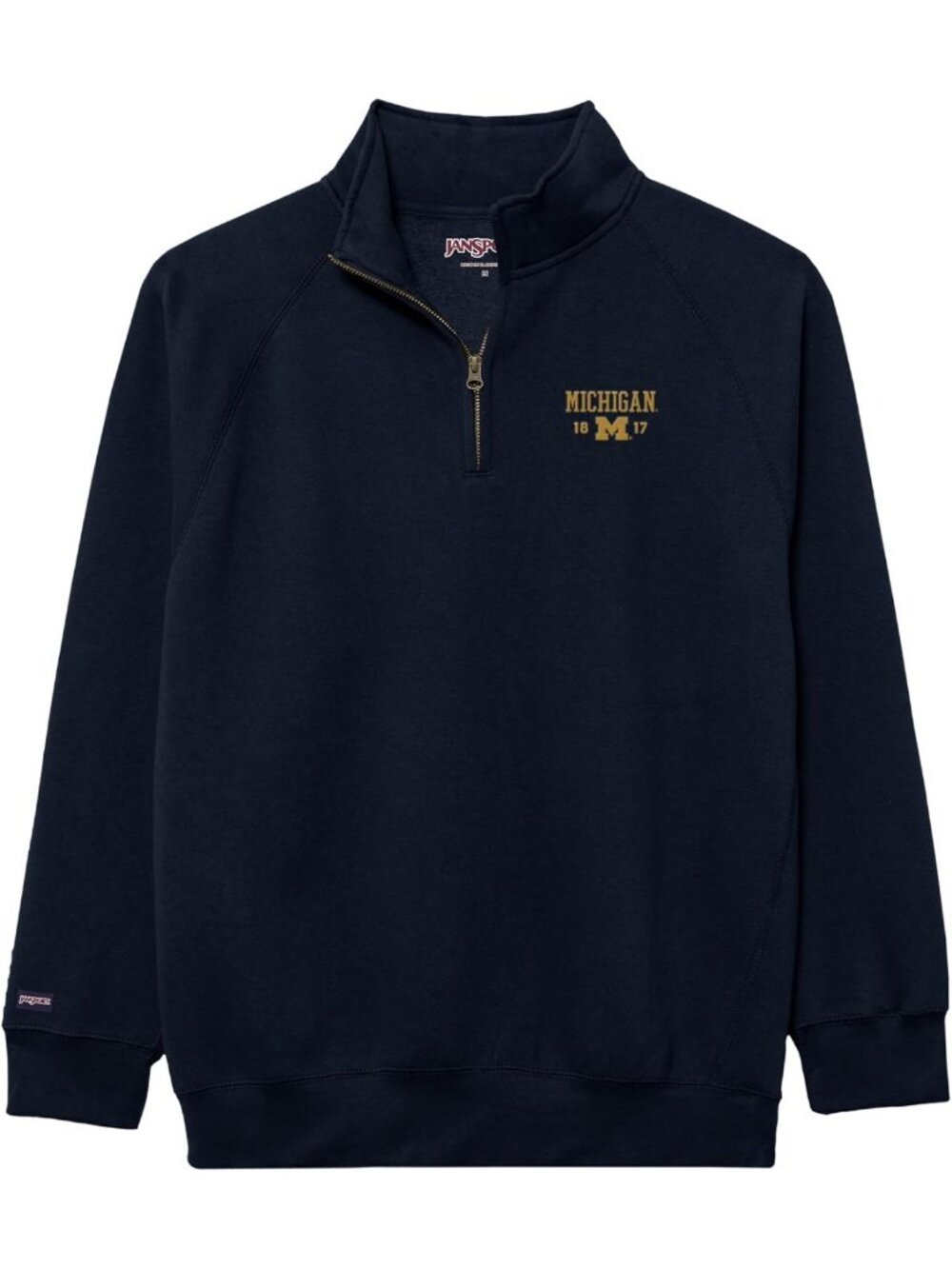 NCAA Licensed Unisex Quarter Zip Sweatshirt with Stand-Up Collar - Long Sleeve